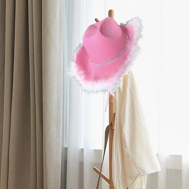 Gorro Sombrero Pirata Mujer Rosa con Plumas