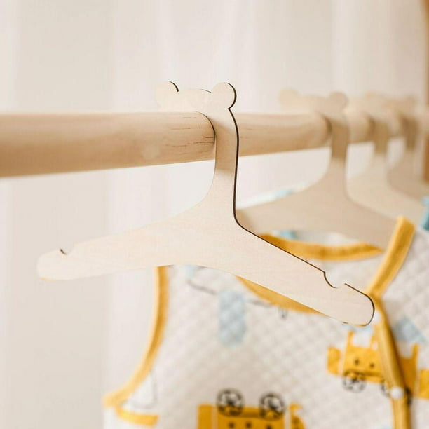 30 perchas de madera para ropa de bebé, perchas para ropa de bebé