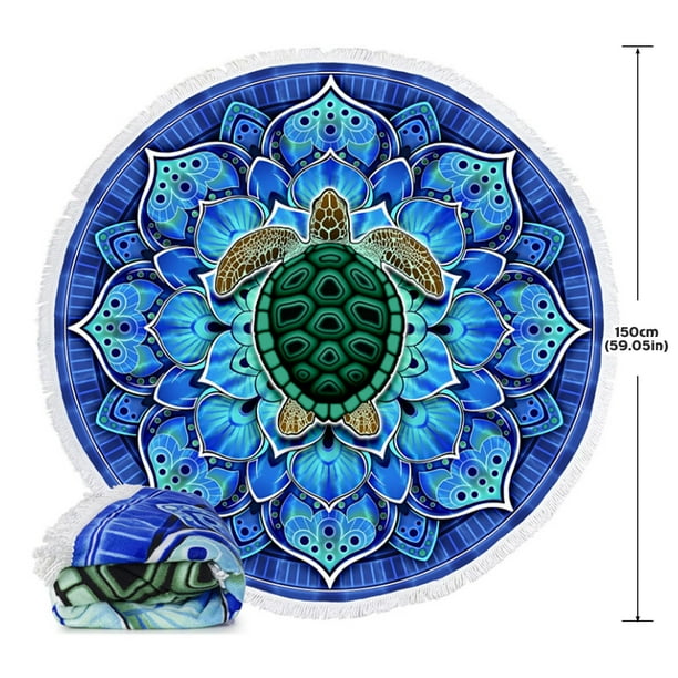 Toalla de playa india con mandala floral, de gran tamaño, 31 x 61 pulgadas,  de microfibra, sin arena, para mujeres, niños, toalla de viaje de