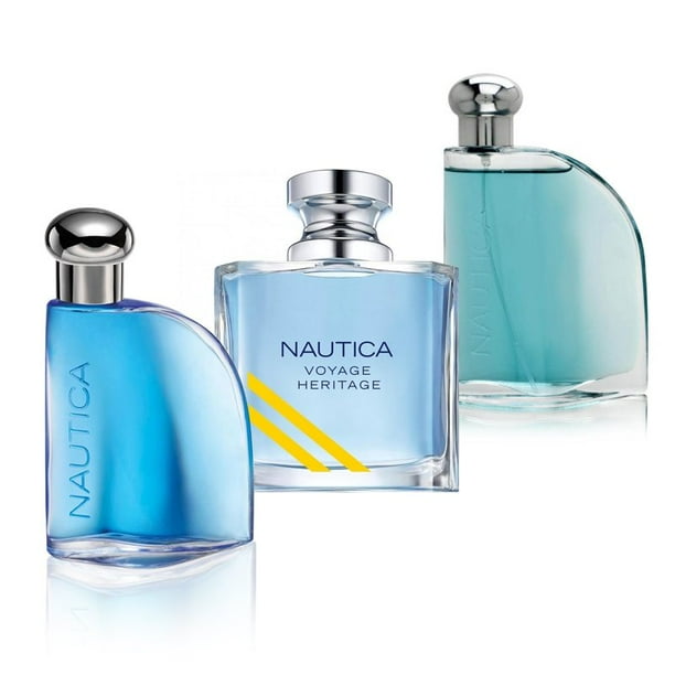 Paquete Voyage Heritage + Blue + Classic para Hombre 100ml Nautica Eau de  Toilette