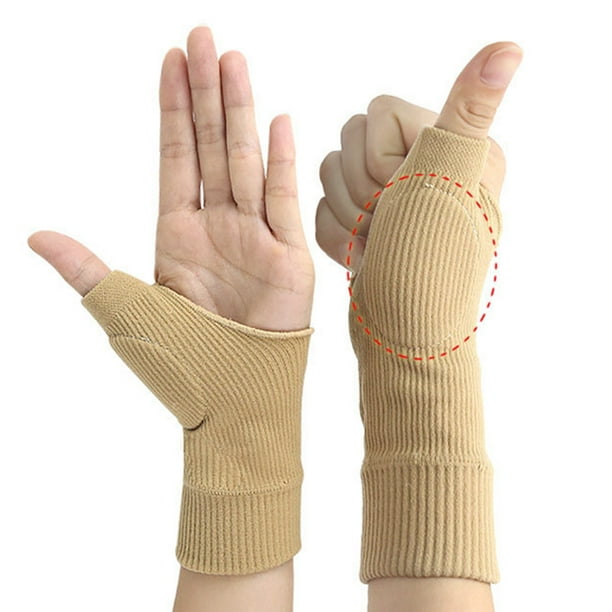 Guantes de compresión para el pulgar, transpirables, con férula de gel para  el pulgar, manga de compresión para muñeca, guante sin dedos para aliviar