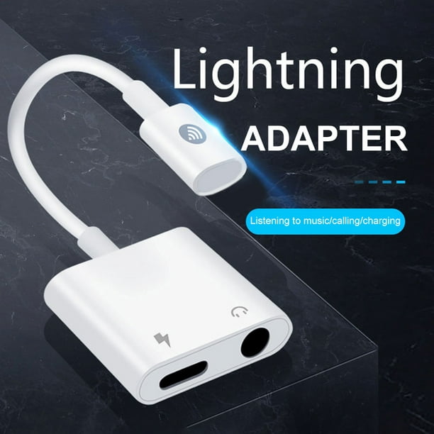 Cable adaptador Lightning para audio 3,5 mm y carga
