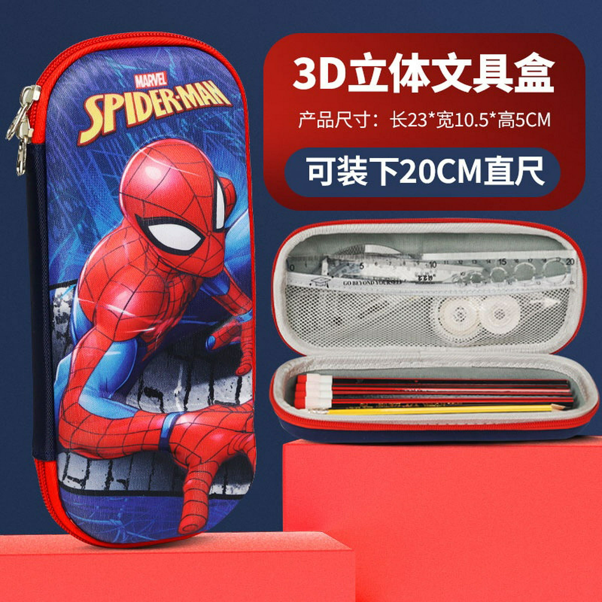 Mochila Preescolar Spider Man 3d Dibujos Animados+estuchera