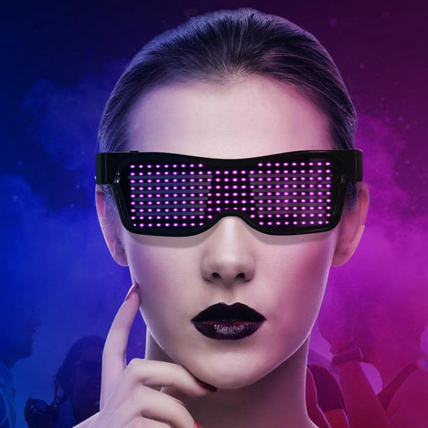 Gafas LED Bluetooth personalizables para raves, festivales, diversión,  fiestas, deportes, Luz azul jinwen gafas de sol bluetooth