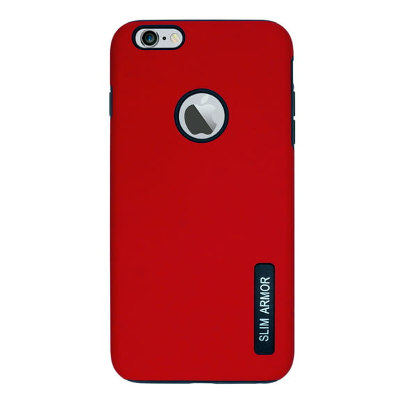 funda new case doble capa mas vidrio templado para iphone 6 plus rojo atti new case