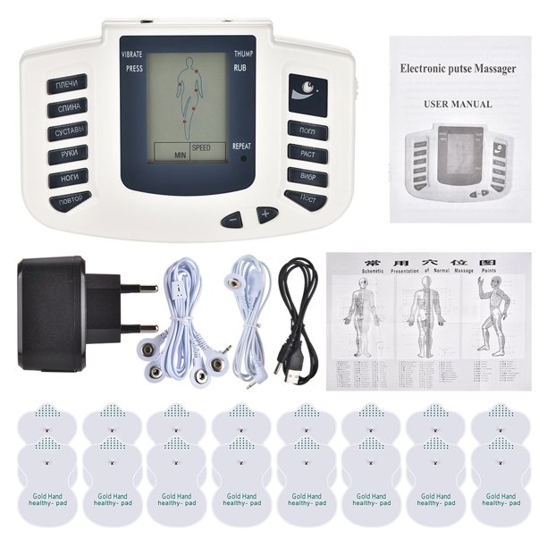 Maquina De Terapia Muscular Digital Masajeador 4 Electrodos