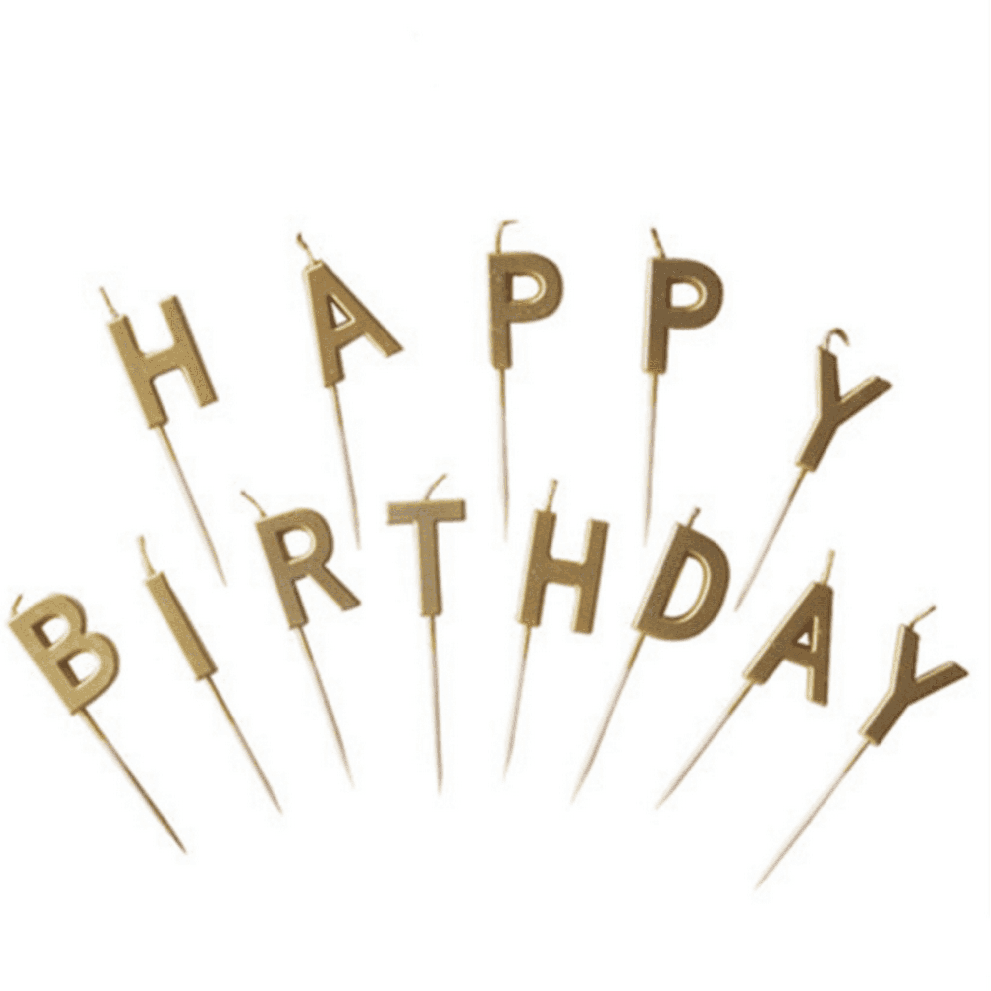Velas de cumpleaños del alfabeto Velas de pastel Velas con letras de feliz cumpleaños (oro rosa