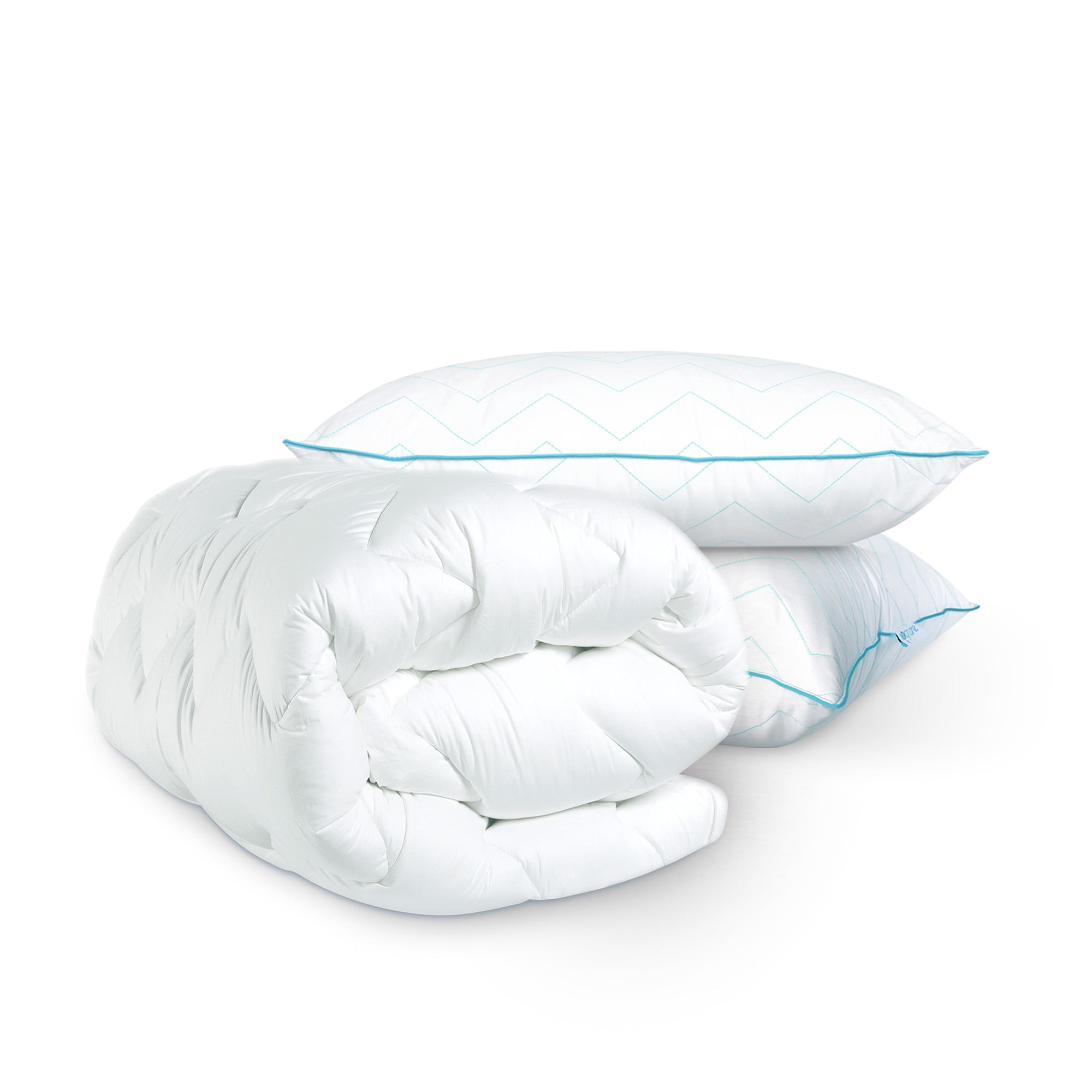Bundle cubre extra confort queen + 2 almohadas estandar suave sognare sognare extra confort