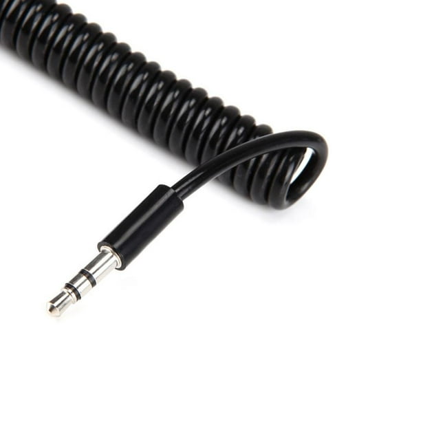 Cable retráctil 3.5 mm de audio blanco macho - macho