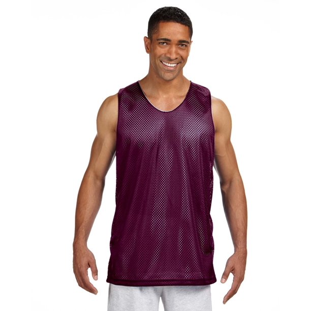 Camiseta de tirantes de malla reversible para hombre GRANATE