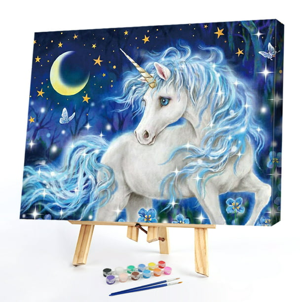 Canvas Unicornios - Pintar por números