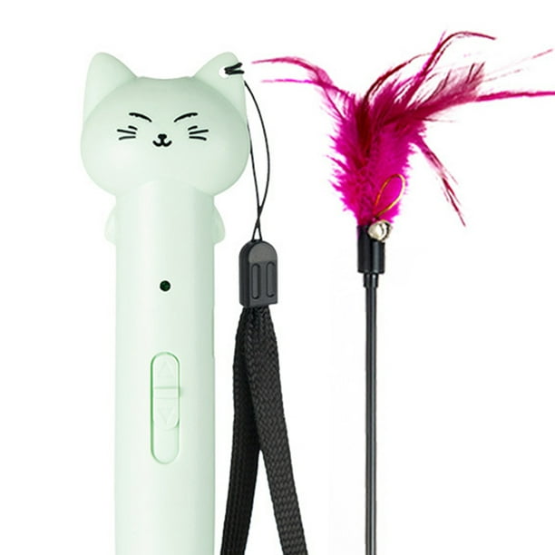 Palo De Gato Divertido Lindo gato varita juguete pluma láser gato palo  interactivo LED proyector sum Sywqhk Libre de BPA
