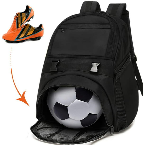 Bolsas de fútbol para jóvenes - Mochilas deportivas para fútbol,  baloncesto, fútbol con soporte para pelotas para niños y niñas - Negro  Ormromra CZYD-XM31