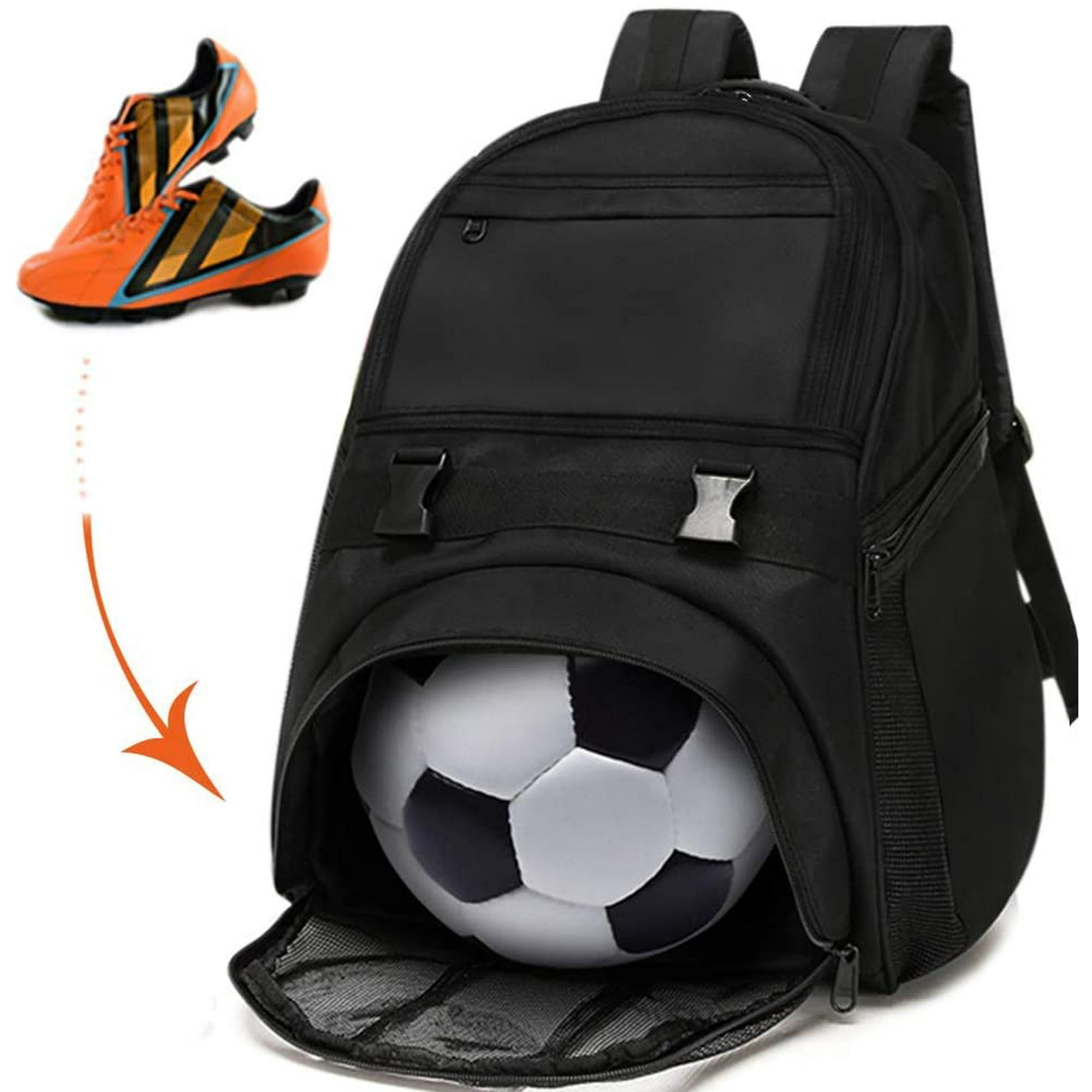 Bolsas de fútbol para jóvenes - Mochilas deportivas para fútbol,  baloncesto, fútbol con soporte para pelotas para niños y niñas - Negro  Namotu CZYD-XM31