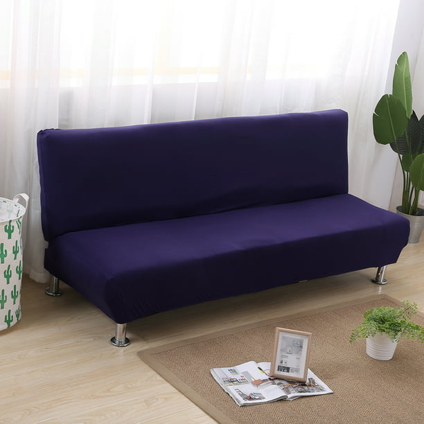 ZSDCGC Funda para sofá cama sin brazos, funda elástica de futón  de terciopelo suave, lavable, protector de muebles extraíble para sala de  estar y dormitorio (color caqui, tamaño: 74.8-88.6 in) 