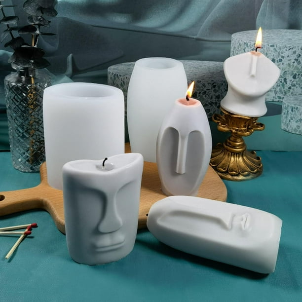 Moldes para velas cilíndricas compatibles con la fabricación de velas,  moldes de silicona para velas de pilar