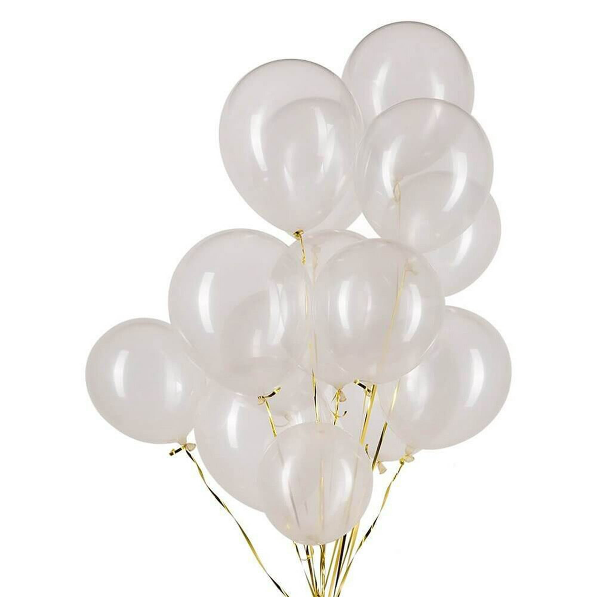 RUBFAC 120 globos transparentes de látex de 12 pulgadas, globos  transparentes para cumpleaños, baby shower, graduación, aniversario, boda,  fiesta, – Yaxa Colombia