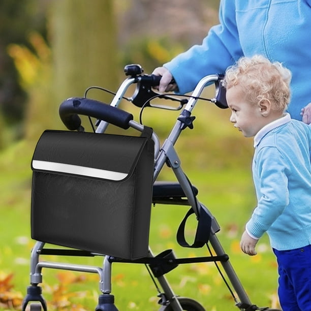 Bolsa de silla de ruedas de gran capacidad con tira reflectante