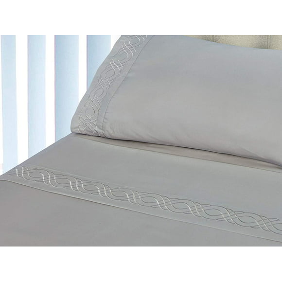 dormireal juego de sábanas ondas gris king size  ropa para cama incluye sábana de colchon sábana dormireal saodgrks