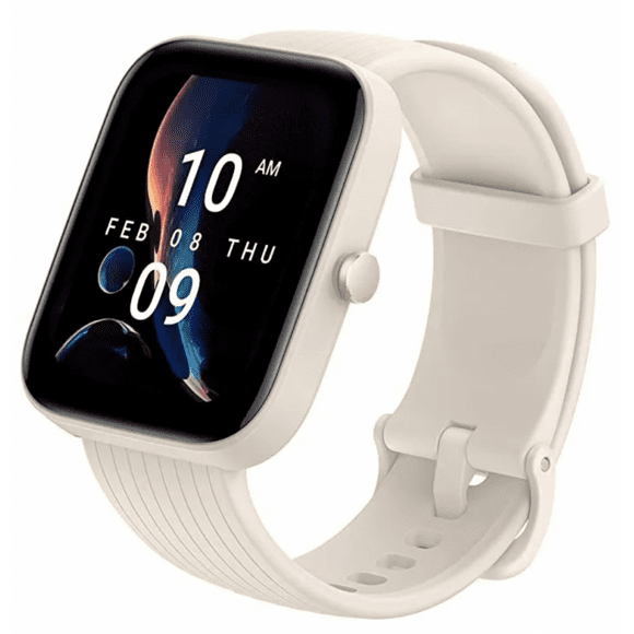 smartwatch bip 3 pro crema con 61 modos deportivos amazfit resistente al agua