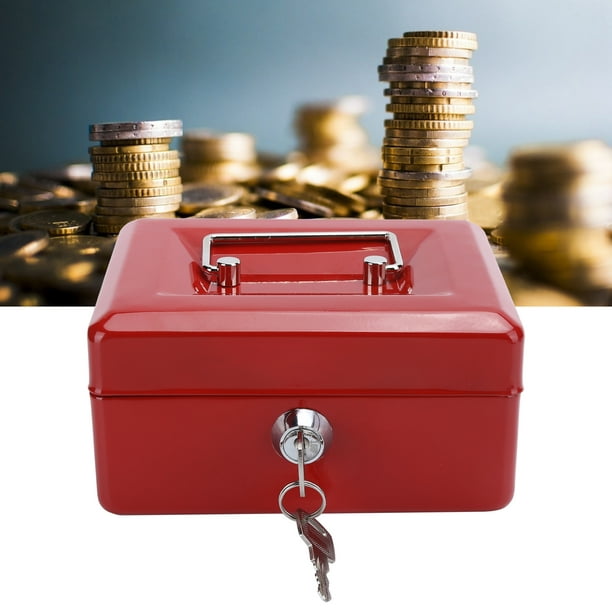 Caja fuerte para dinero, 1 unidad, mini caja de seguridad portátil de  hierro, caja fuerte para el hogar, máxima comodidad