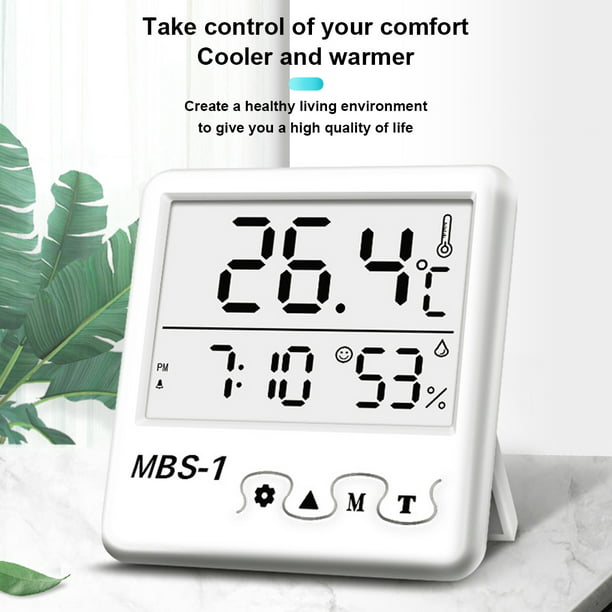 Medidor de humedad de temperatura para colgar en la pared de interior LCD  Digital Home Office Hotel Calendario Termómetro Higrómetro Suministros para  el hogar Worallymy JD713573989