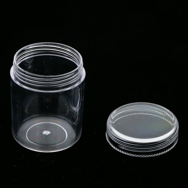 12 recipientes de muestra de plástico transparente vacíos con tapas de 15  gramos de tamaño cosmético jinwen Envases de rosca