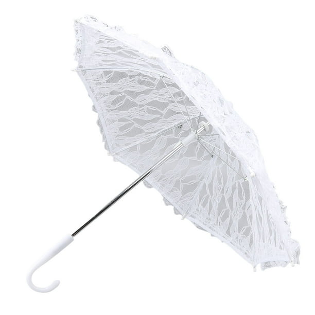 Barra cortina baño paraguas 10 varillas blanco