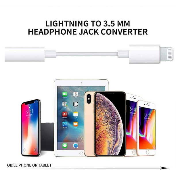 Apple Lightning A 3.5mm Adaptador de conector para auriculares para 8 7  iPhone X