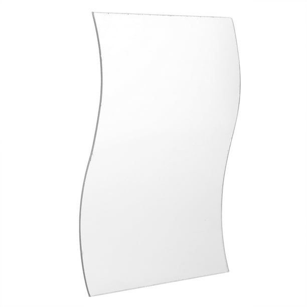 6 piezas Adhesivo de pared de espejo Adhesivo de plata Espejo de pared  Forma de onda