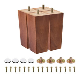 Patas de Muebles de Madera Sólida, 4,3 Pulgadas(110mm), Juego de 4, para  Sofá, Silla, Mesa de Unique Bargains