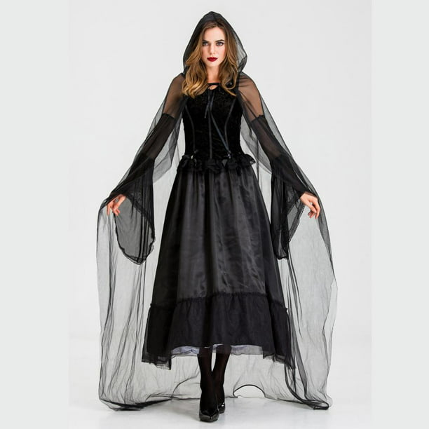 Disfraz de hechizada para mujer de terror de Halloween para adultos METRO  jinwen disfraz de bruja mujer