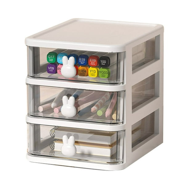 Cajón de almacenamiento de escritorio de plástico Organizador de cajones de  gran capacidad para la organización del hogar