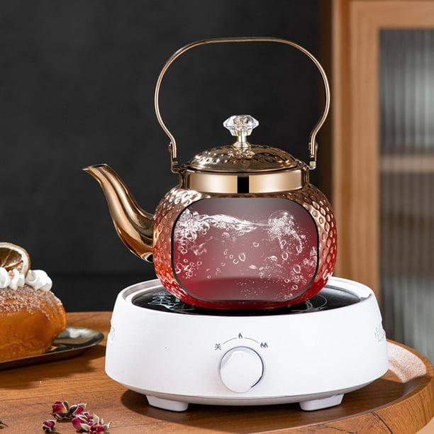  Hogar de vidrio tetera inducción cocina especial de acero  inoxidable olla de té eléctrica cocina cerámica para el hogar oficina al  aire libre HAODAMAI : Hogar y Cocina