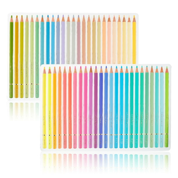 Lápices de colores pastel, juego de lápices de color profesional de alta  calidad para adultos, niños, principiantes, artistas, núcleos a base de  cera