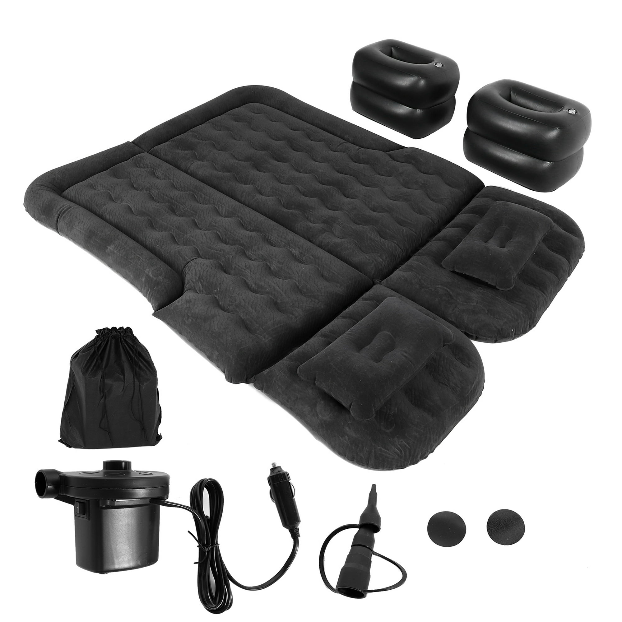 Colchón hinchable color negro Kit completo de cama inflable para dormir en  coche con bomba de aire eléctrico y almohada inflable - Cablematic