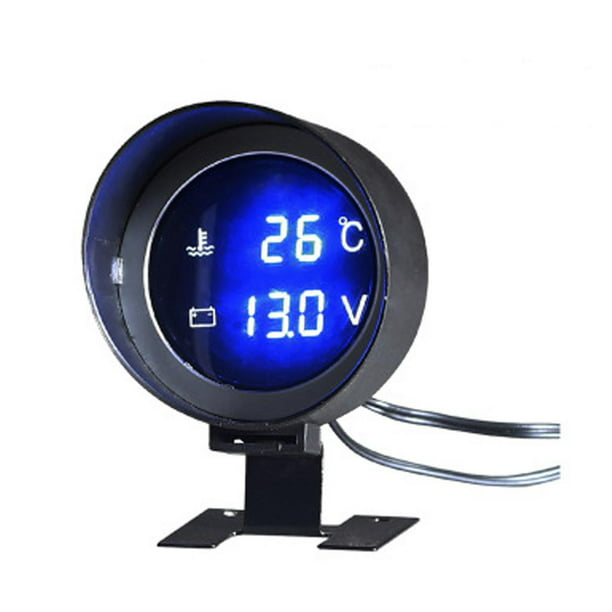 Voltímetro Digital LCD para coche V/24V CC, medidor de temperatura del agua  de Baoblaze Indicador de temperatura del agua del coche