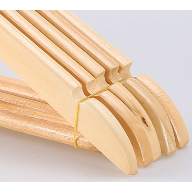 Perchas de madera de alta calidad para pantalones, 5 piezas, con