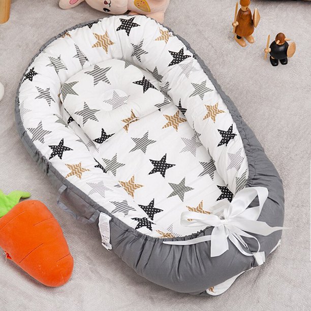 Nido de dormir extraíble para cama de bebé, cuna con almohada, corralito de  viaje, colchón de cuna infantil Fivean unisex