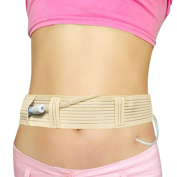 Cinturón de diálisis abdominal Fijación de tubo Gastrostomía segura Línea  de diálisis Abdominal Blanco 80cm Macarena Cinturón de diálisis peritoneal