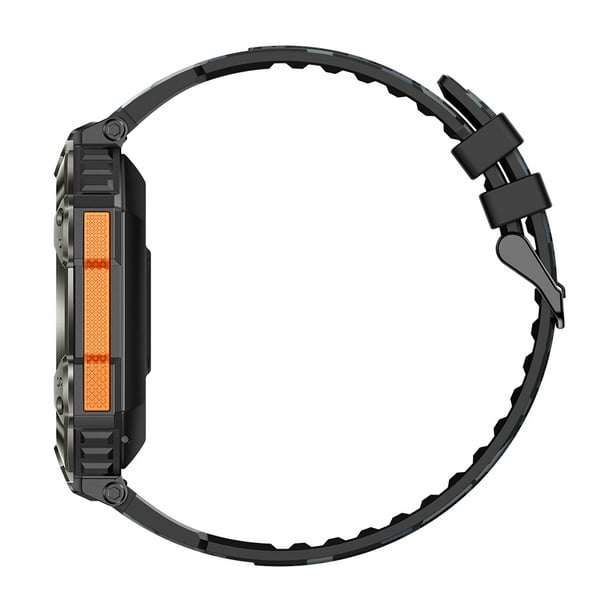 Kr80 Reloj Inteligente Hombre Smartwatch Gps Deportivo Color De La Correa  Orange Silicona