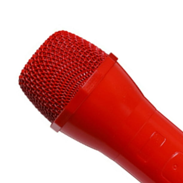NUOBESTY Micrófono de juguete para juego de micrófonos de plástico,  simulación de habla, accesorios de micrófono para diversión de karaoke o
