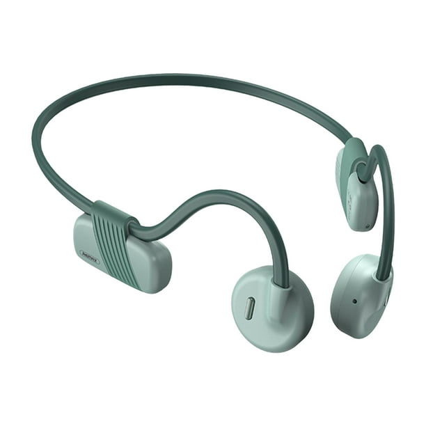 Auricular conducción ósea, auriculares inalámbricos ligeros IPX6 a prueba  de agua con micrófono Auriculares abiertos para en , Verde