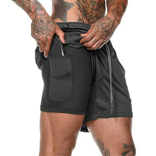 Irfora - Pantalones cortos 2 en 1 para para gimnasio, yoga, entrenamiento, ropa d Irfora Shorts deportivos 2 en 1 hombre | Walmart en línea