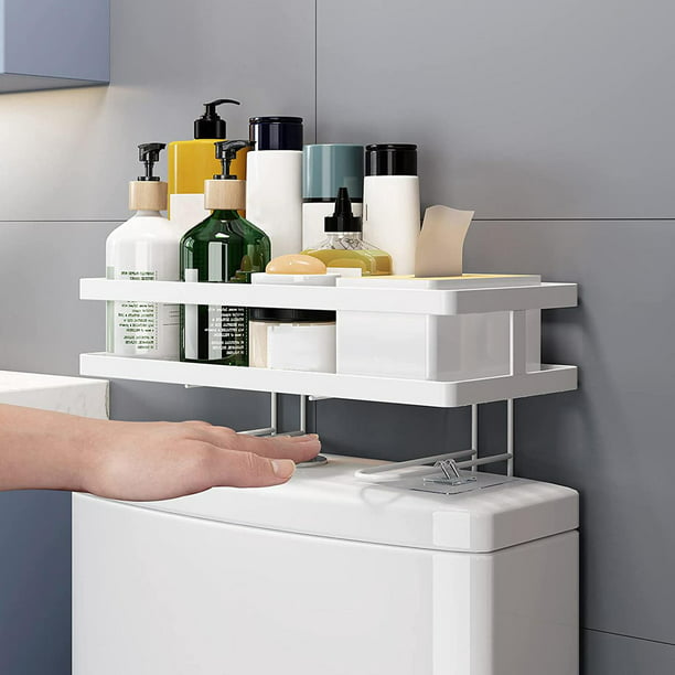 Organizador de baño de 3 niveles sobre el inodoro, estante de  almacenamiento independiente para cosméticos, ahorro de espacio, estante  organizador