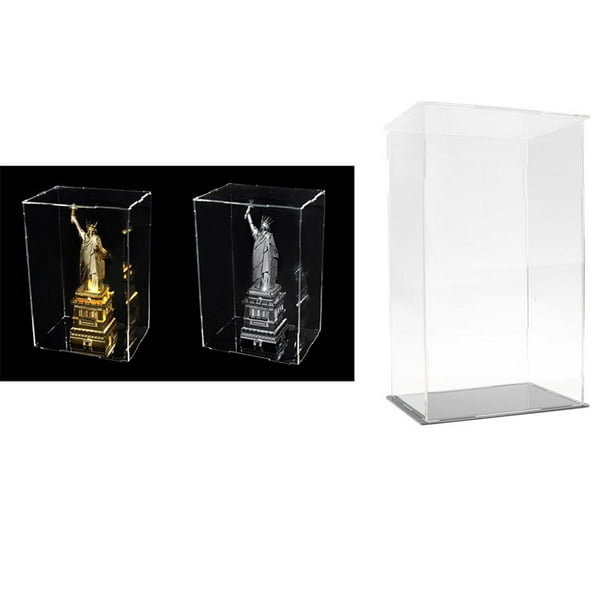Funko Pop vitrina de acrílico con 2 estantes de escalera, caja de  almacenamiento transparente a prueba de polvo para coleccionables, figuras  de