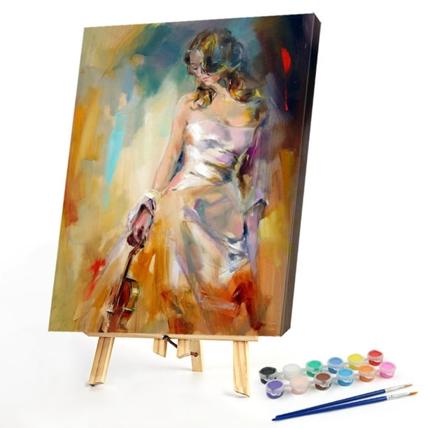 Chica de moda sin marco cuadros por número DIY artes codificación Digital  pintura al óleo Likrtyny decoración de arte