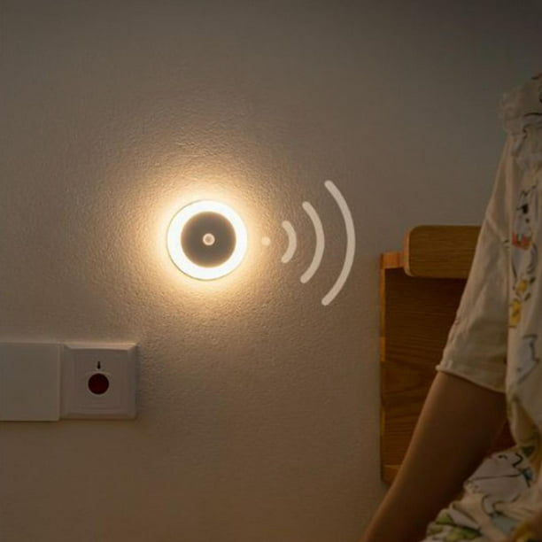 2x Luz con sensor de movimiento LED con pilas, mini sensor de movimiento  con luz LED, para dormitorio, baño, sala de estar, cocina, Zulema sensor de movimiento  luz nocturna