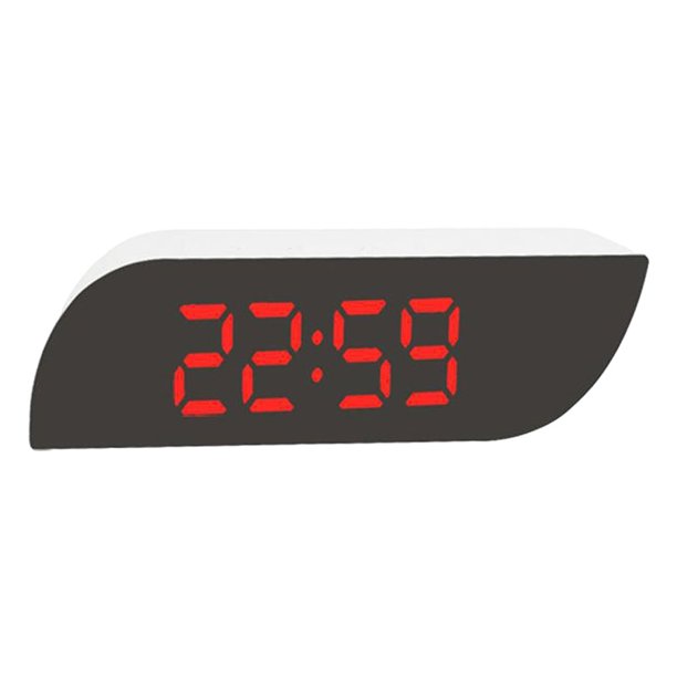 Reloj despertador digital, pantalla LED grande, pantalla de 12/24 tiempo  tiempo de tiempo de tiempo de , fecha, repetición y temperatura, con pilas,  reloj de noche para Luz blanca Soledad reloj digital