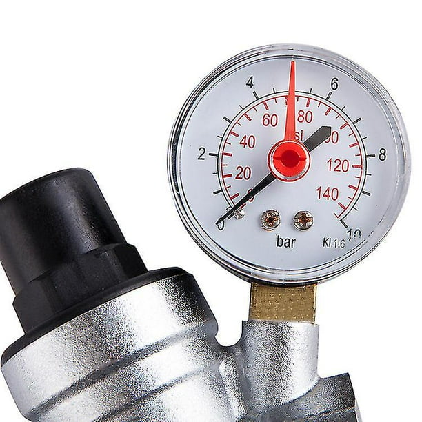 Reductor de presión de agua DN20 Regulador de presión de agua de 3/4  pulgadas con manómetro